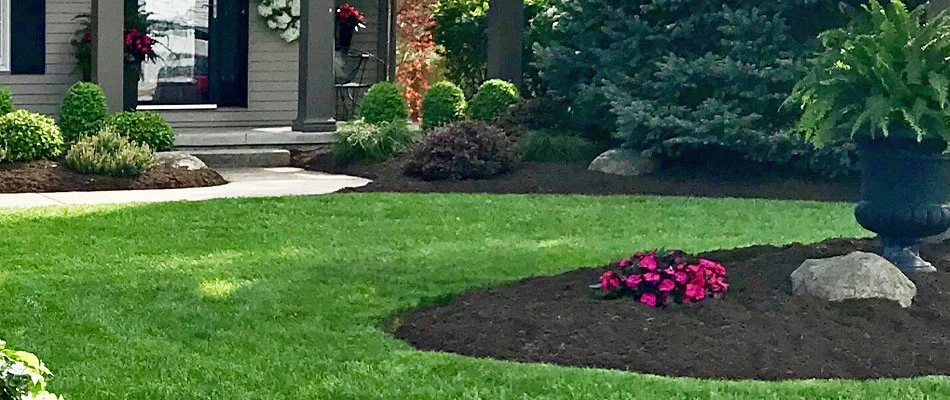 content fresh mulch installation